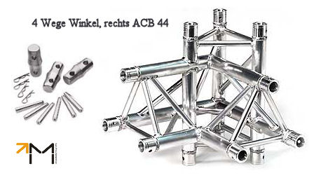 LiteTruss P3-M290, 4 Wege Winkel, rechts, ACB 44
